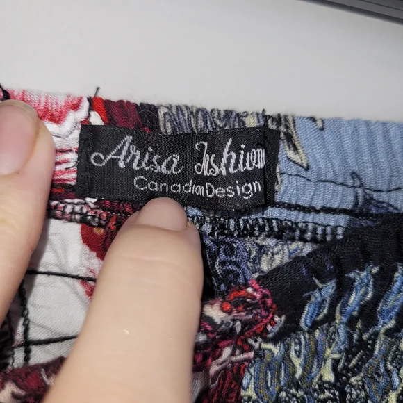 Arisa Patchwork Boho Maxi Skirt Smocked Waist Festival - Picture 6 of 6